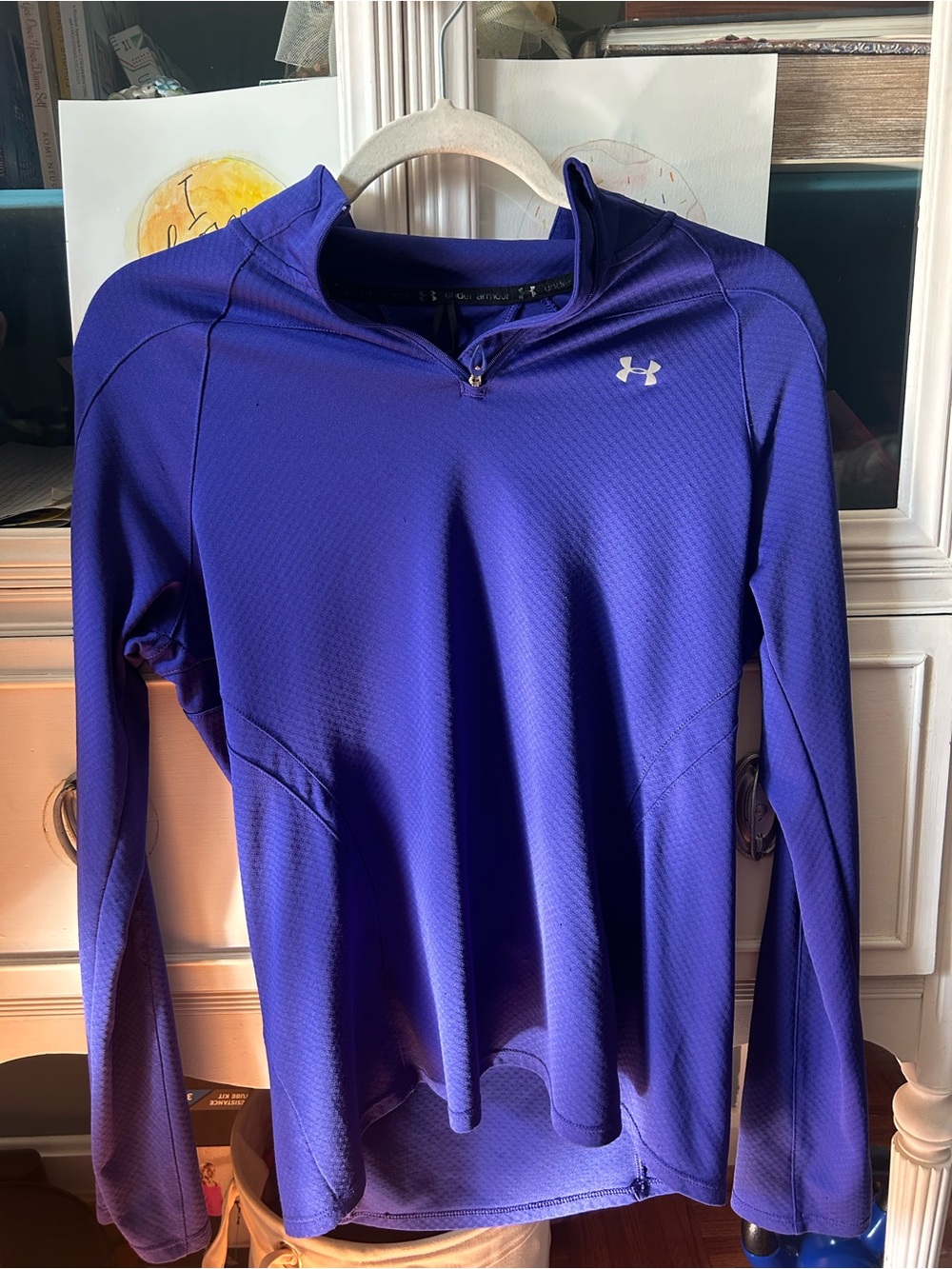 Under Armour Purple HeatGear Quarter-Zip Pullover